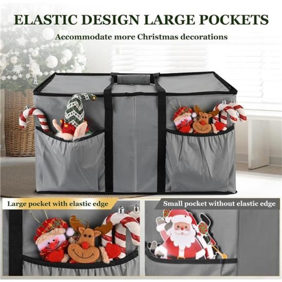 Christmas Ornament Storage Box, Fits 128 Ornaments Large Ornament Organizer - Picture 4 of 7